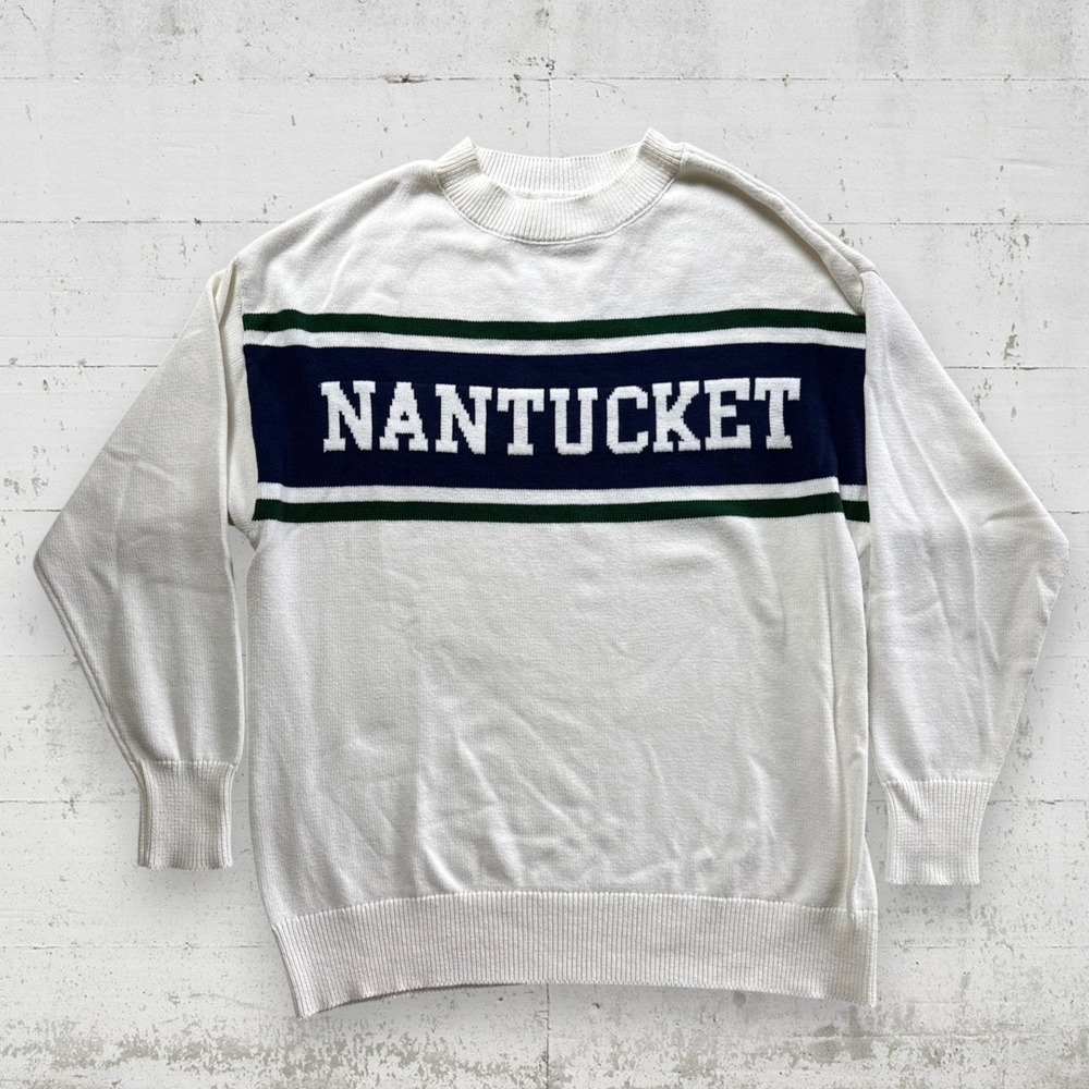 Moonrise Women's M Knit Crewneck Pullover Sweater Nantucket Logo Nautical